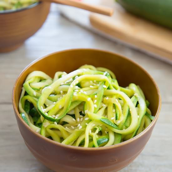 Sesame Zucchini Noodles