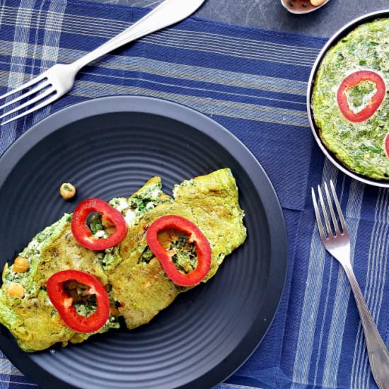 Spinach omelette
