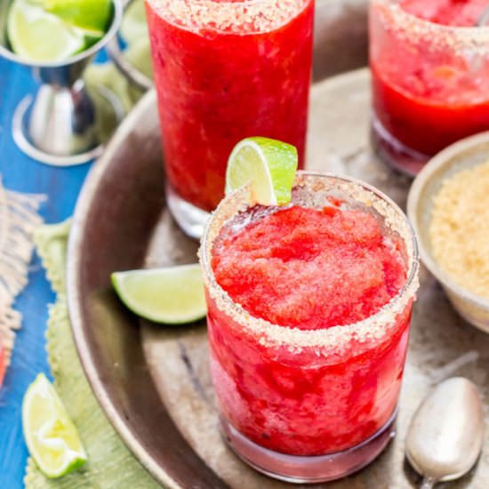 Strawberry Margarita Granita