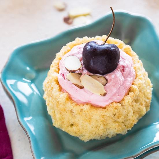 Mini Cherry Almond Cakes