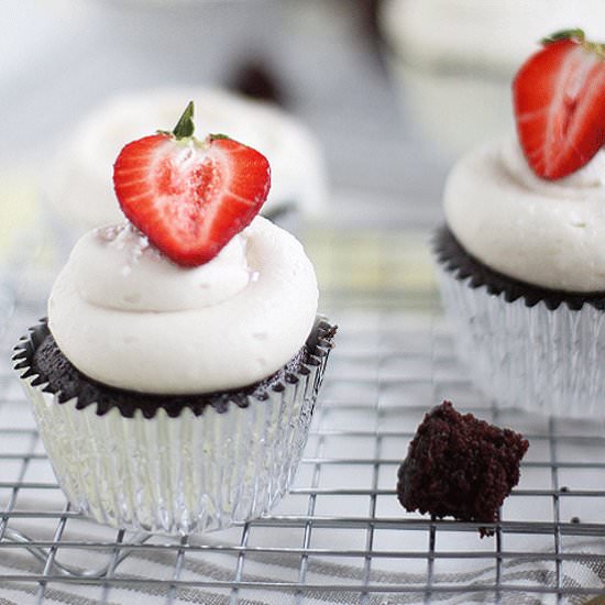 Vegan Double Chocolate Cupcakes