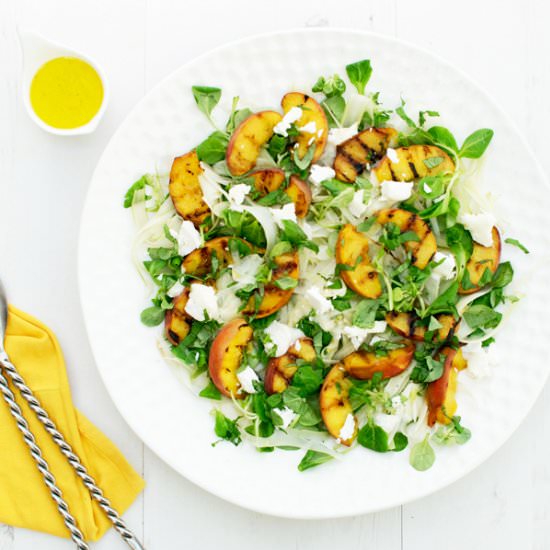 Peach, Fennel & Goat Cheese Salad