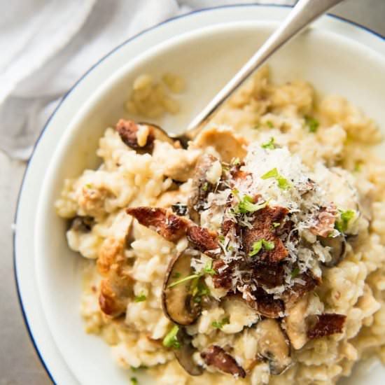 CHICKEN AND MUSHROOM RISOTTO