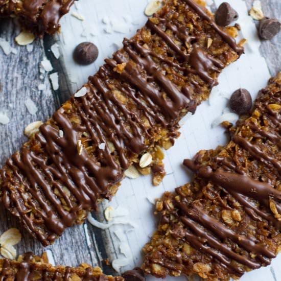 Chocolate Maple Granola Bars