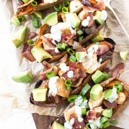 Loaded Paleo Sweet Potato Skins