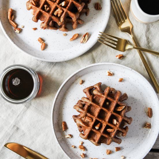 Gluten-free Zucchini Bread Waffles