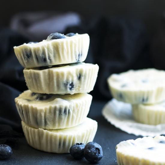 Lemon Blueberry Frozen Yogurt Bites