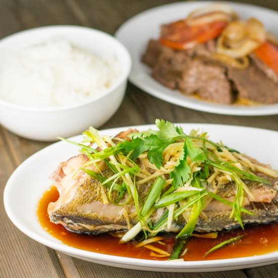 Steamed Rock Cod