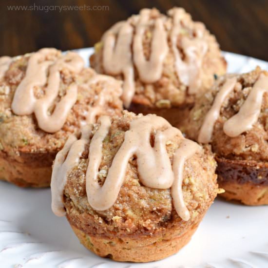 Cinnamon Streusel Zucchini Muffins
