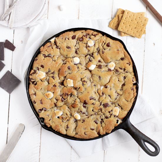 Peanut Butter S’more Skillet Cookie