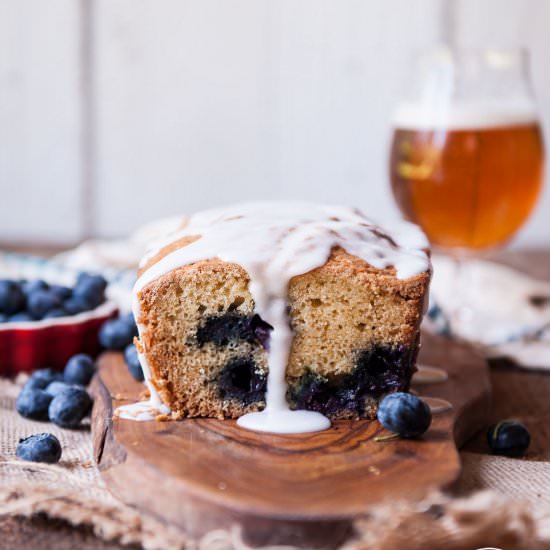 Blueberry Muffin Beer Loaf Cake