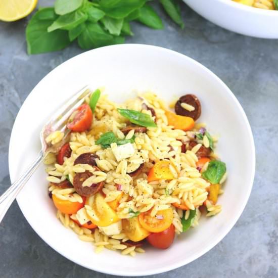 Tomato & Chorizo Orzo Salad