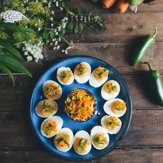 Banh Mi Style Deviled Eggs