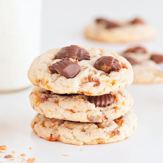 Reese’s + Butterfinger Cookies
