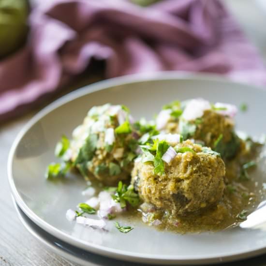 Enchilada Verde Turkey Meatballs