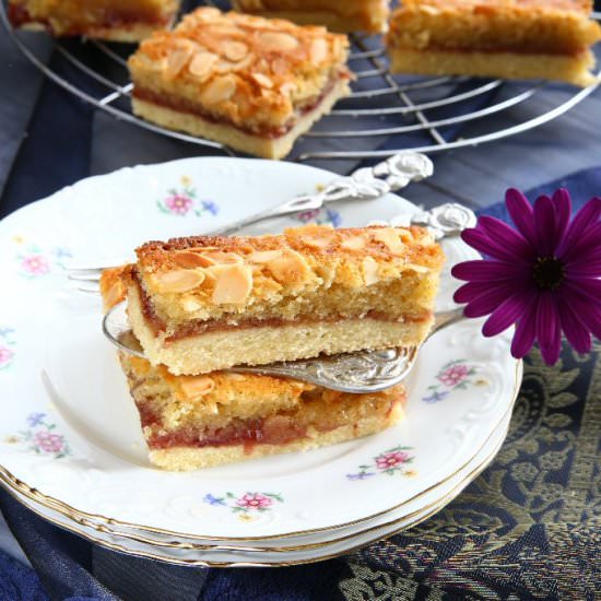 Spelt Almond Bakewell Slices