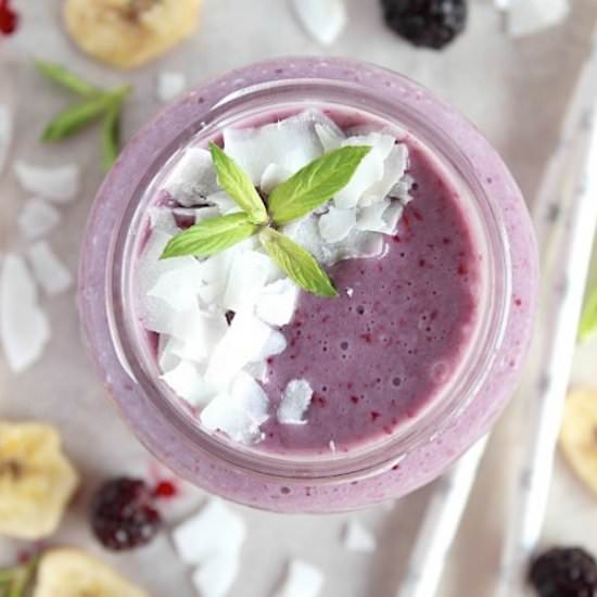 Blackberry Banana Cream Smoothie