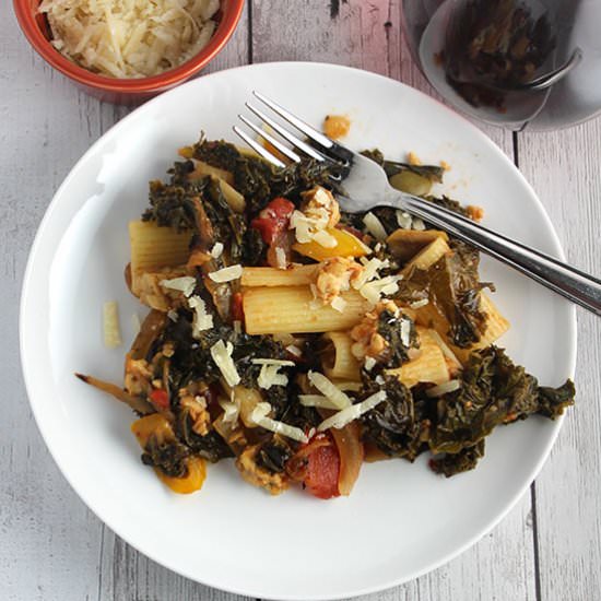 Tempeh and Kale Pasta