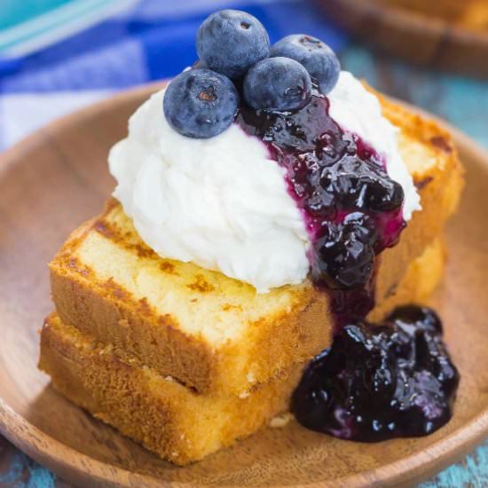 Grilled Pound Cake with Mascarpone