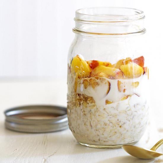 Peaches and Cream Overnight Oats