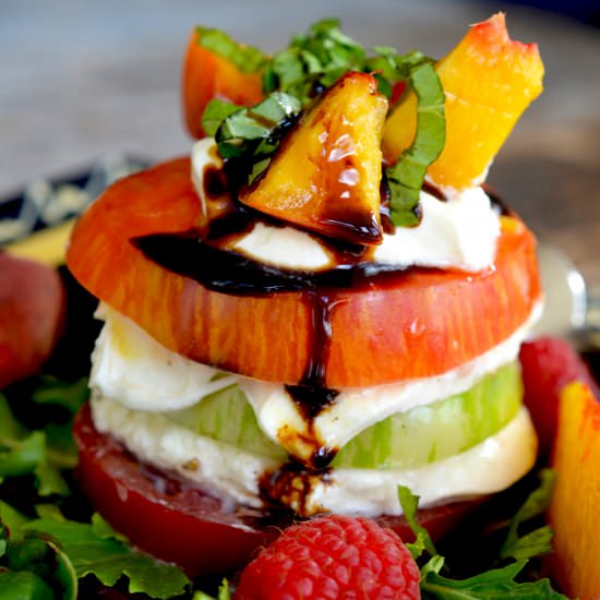 Heirloom Tomato, Peach and Burrata Salad