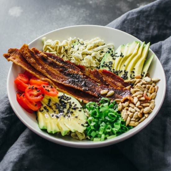 Ramen Salad with Bacon and Avocado