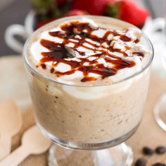 Healthy Caramel Macchiato Oatmeal