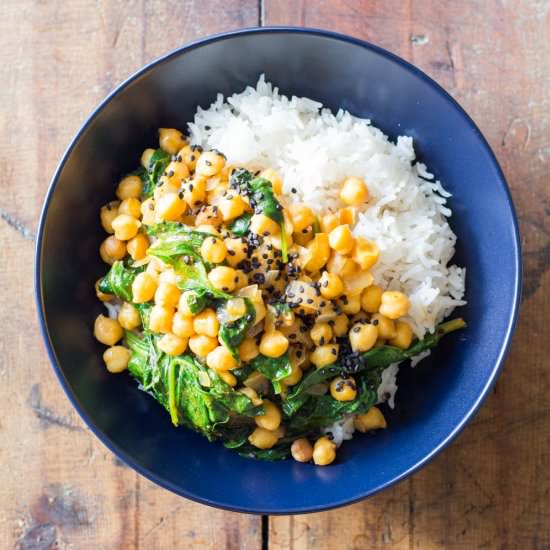 Chickpea Spinach Curry