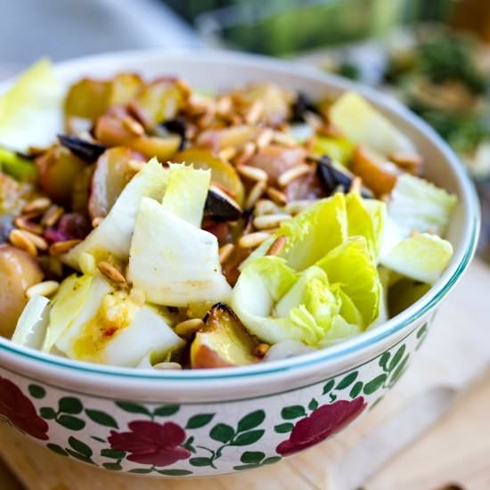 Roasted Peach & Endive Salad