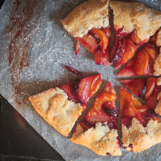 Apricot and Plum Galette