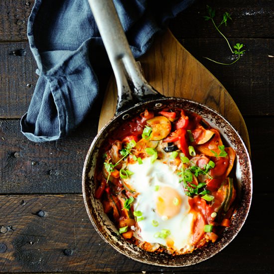 Vegetables Stew with Eggs