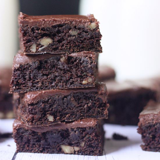 Frosted Zucchini Brownies