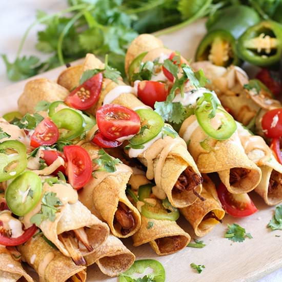 Vegan Jackfruit Taquitos