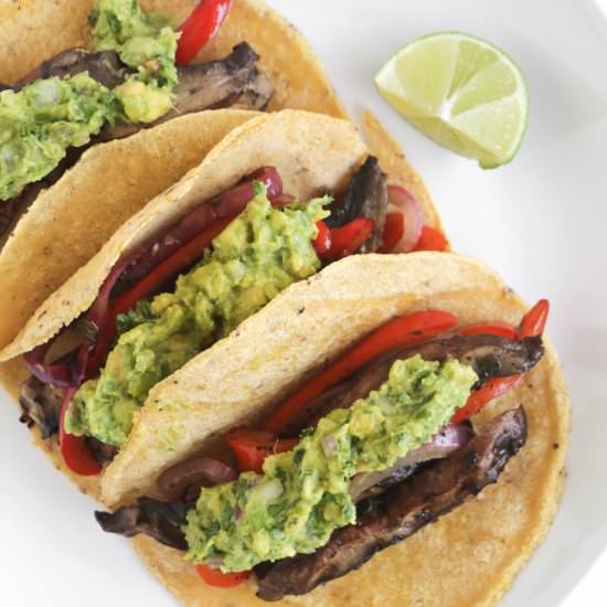 Portobello Mushroom Fajita Tacos