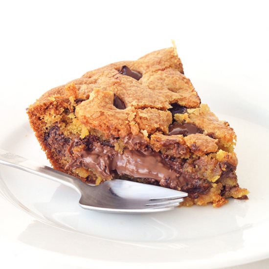 Nutella Stuffed Skillet Cookie