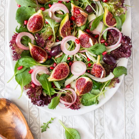 Fig salad with ouzo dressing