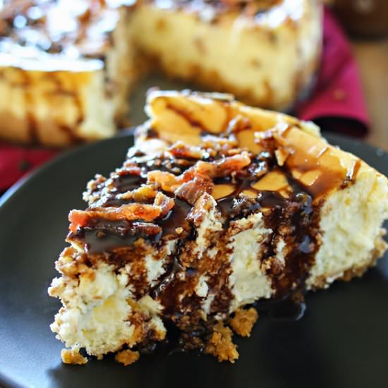Bacon Bourbon Caramel Cheesecake