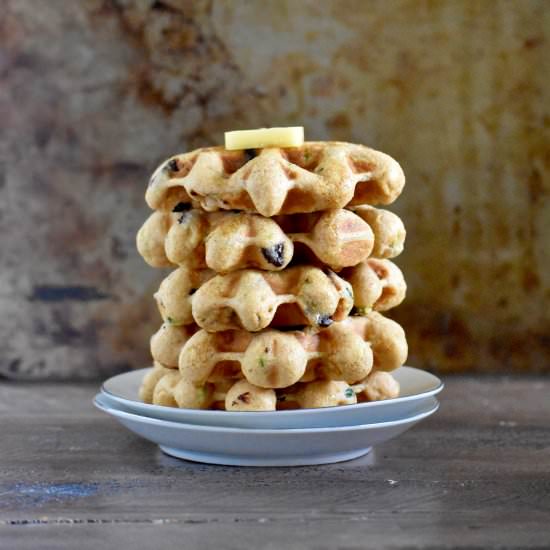 chocolate chip zucchini waffles