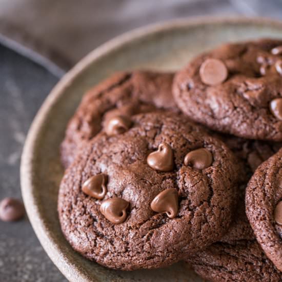 Triple Chocolate Brownie Cookies