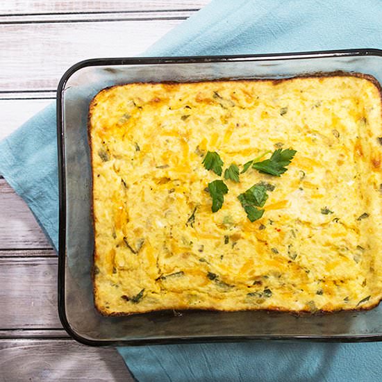 Cauliflower Cheddar Protein Squares