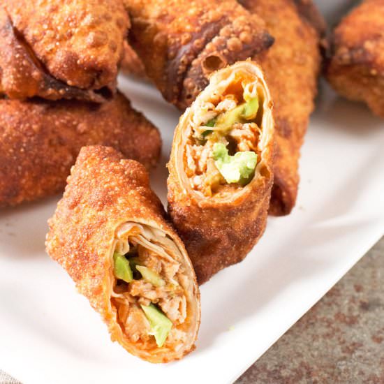 Avocado Egg Rolls w/BBQ Chicken