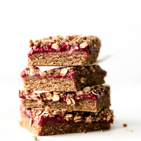 Almond Butter + Jam Breakfast Bars