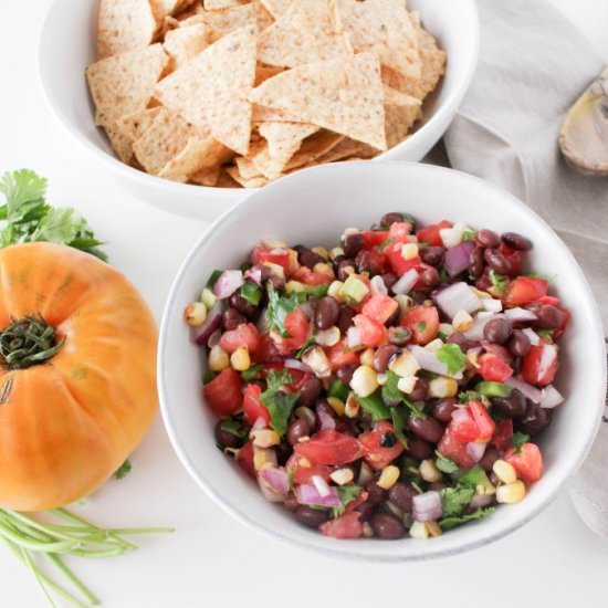 Grilled Corn Heirloom Tomato Salsa