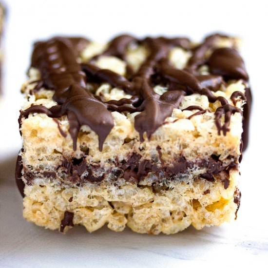 Chocolate Cinnamon Krispie Squares