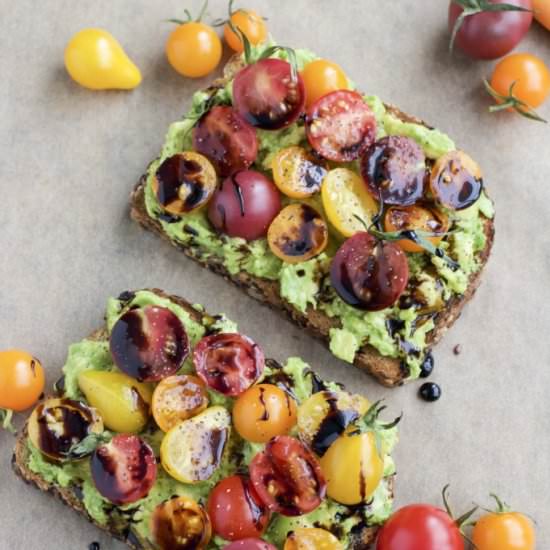Cherry Tomato Avocado Toast