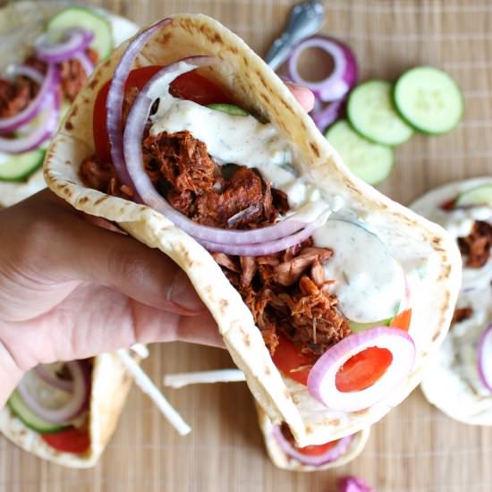 Vegan Gyros with Creamy Tzatziki