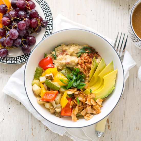 Savory Oat Breakfast Bowl