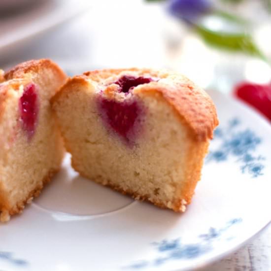 Raspberry and Rose Financiers