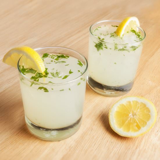 Spiked Basil Lemonade