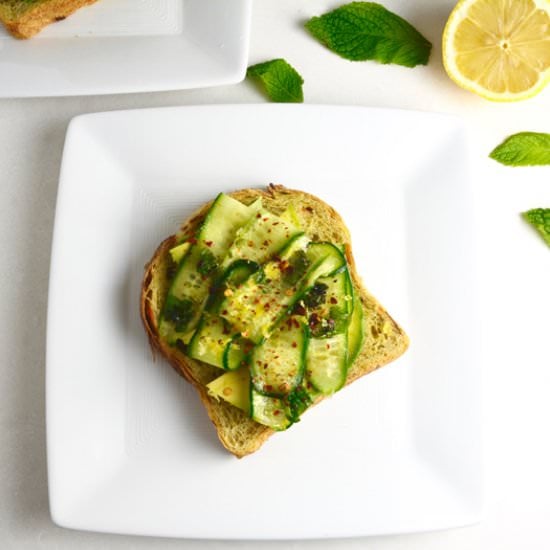 Cucumber and Avocado Toast (Vegan)